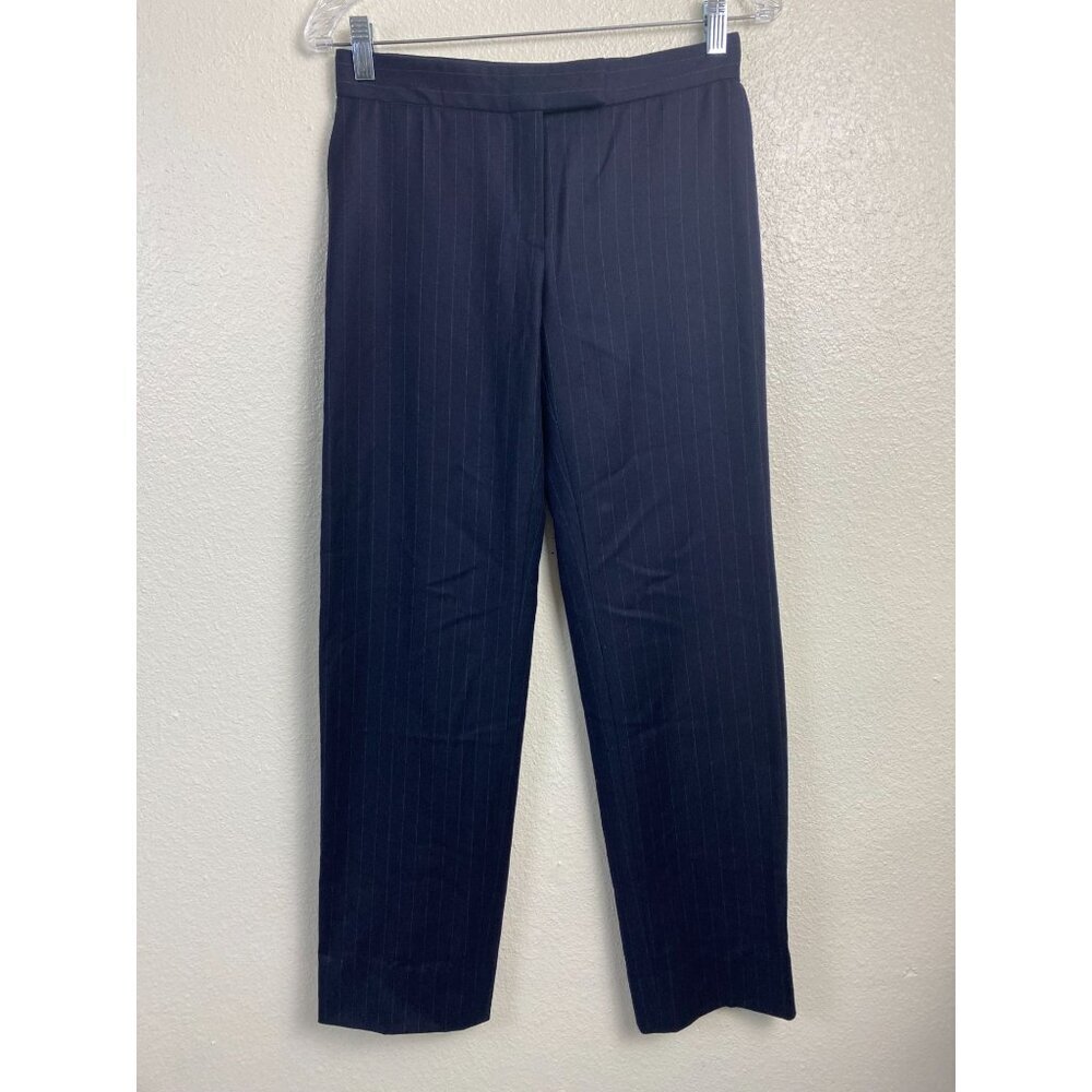 Stella McCartney Navy Wool Striped Trouser Pants IT 40 size US 4 Straight Career